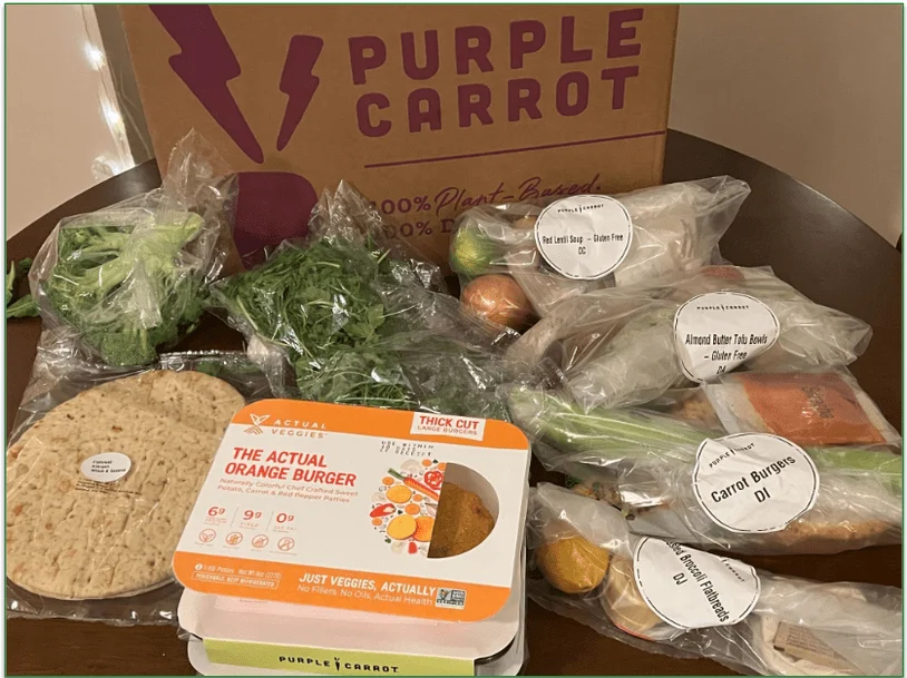 Purple Carrot’s Red Lentil Soup and recipe card