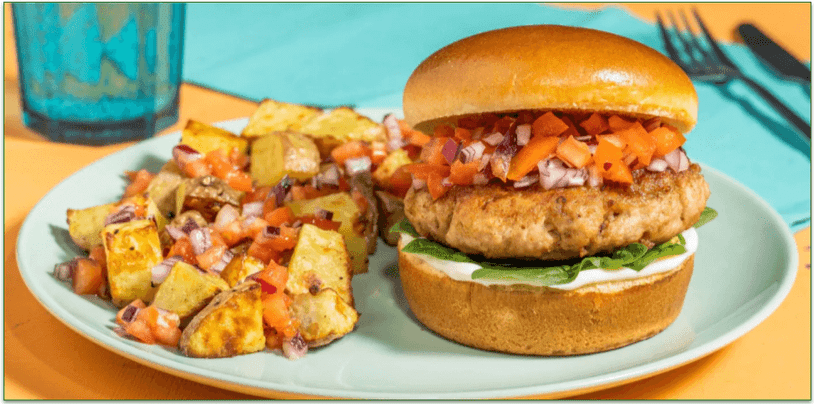 Chef's Plate's Lightened-Up Salsa Turkey Burgers