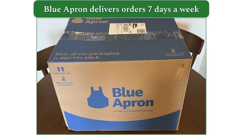 Blue Apron delivery box