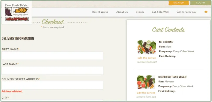 Farm Fresh to You Delivery Information