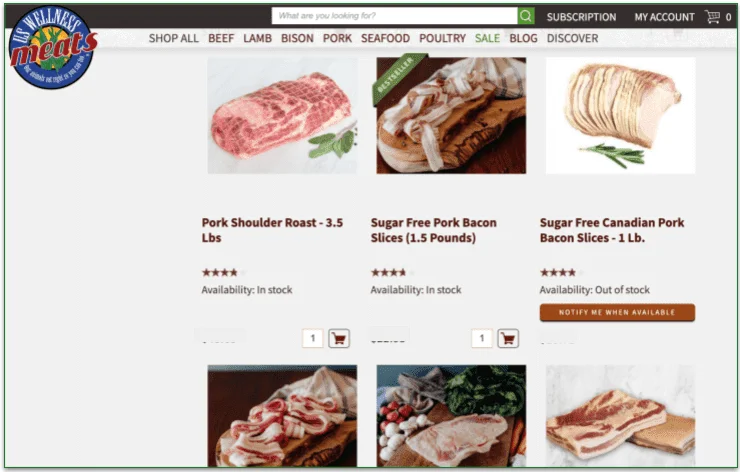 Grassland Beef/US Wellness Meats pork options