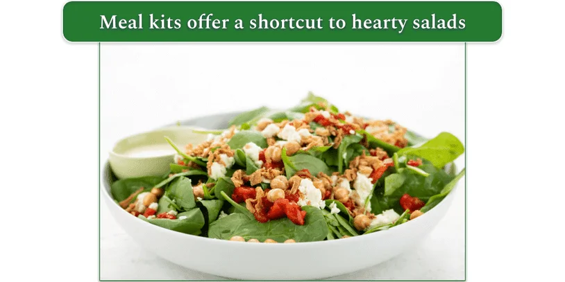 Home Chef’s Roasted Red Pepper and Crispy Chickpea Salad with Sweet Vidalia Onion Dressing