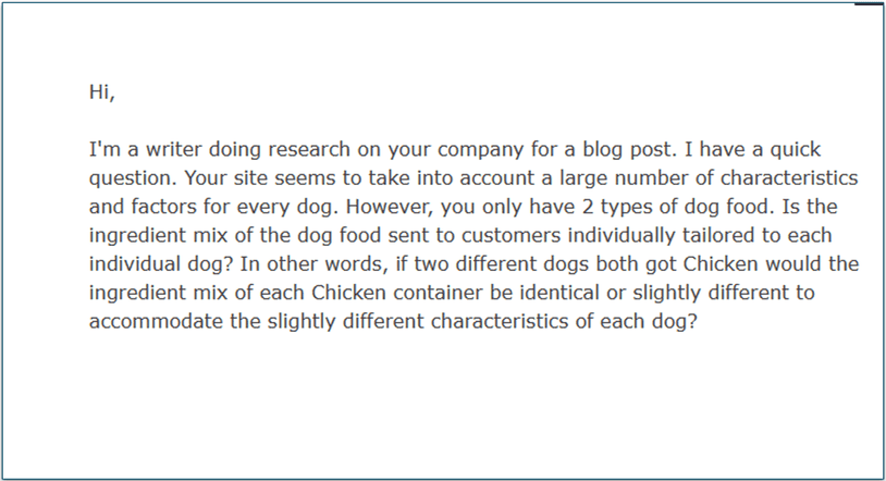 An email inquiry to StayLabs