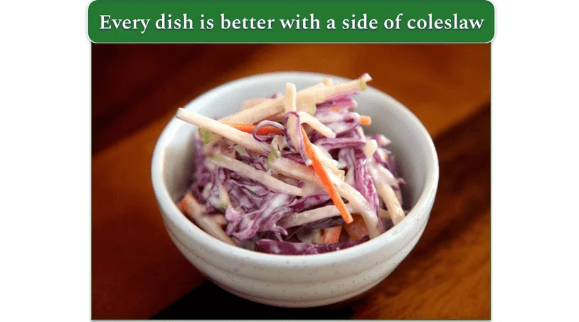 Coleslaw in a bowl