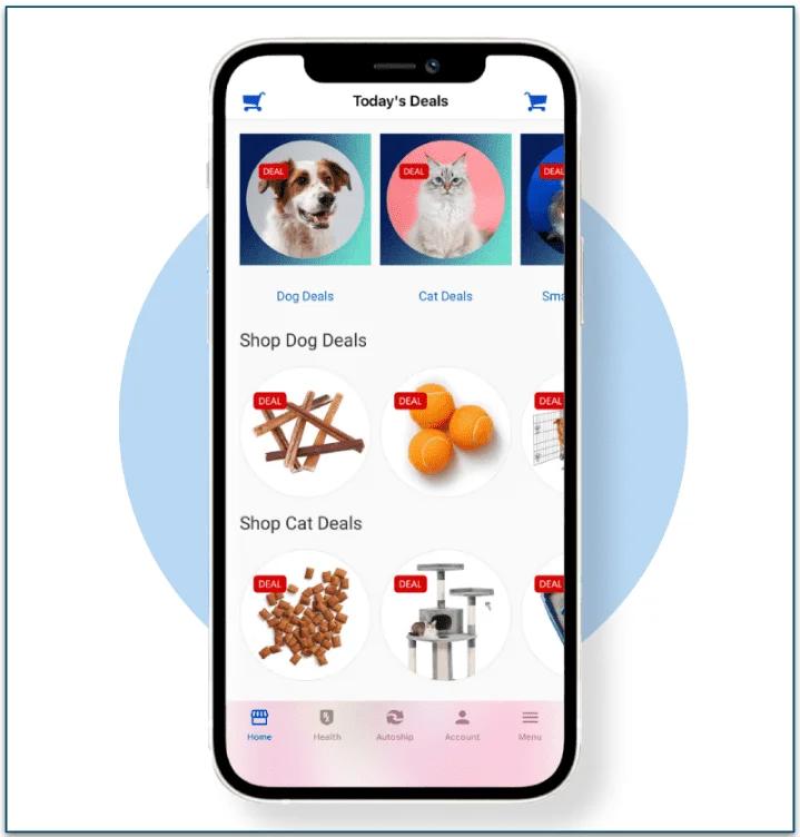 Browse deals and update your account on the app