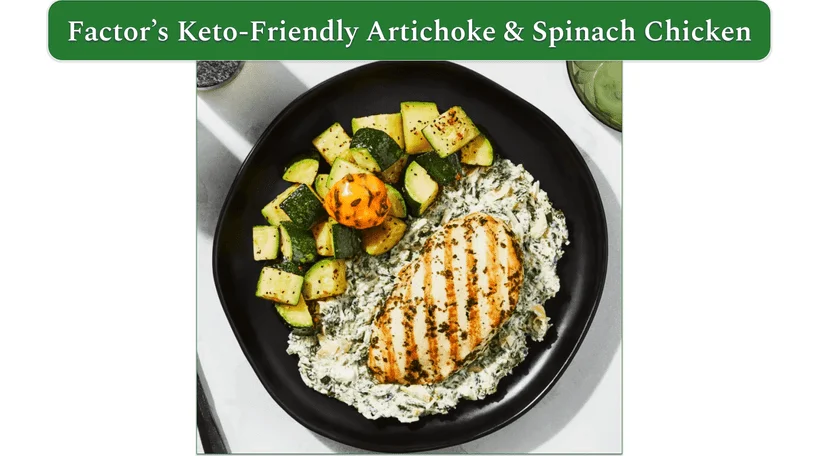 Artichoke and Spinach Chicken is keto-friendly dish
