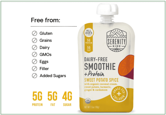 Serenity Kids' Sweet Potato Spice smoothie