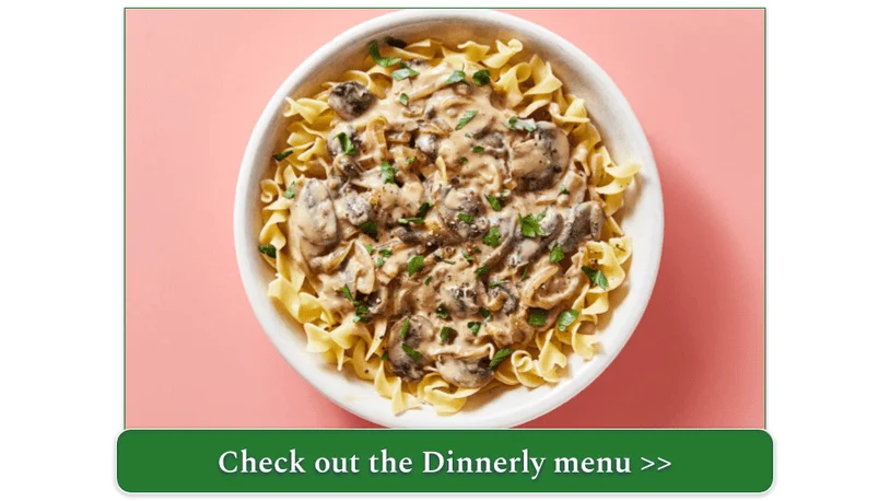 Saucy Mushroom Stroganoff by Dinnerly