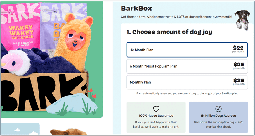 Save more by opting for BarkBox’s 12 Month Plan