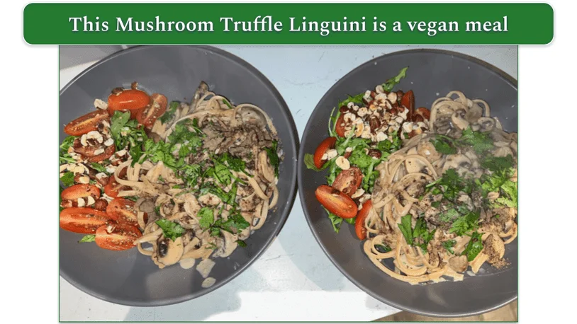 Mushroom Truffle Linguini by Green Chef
