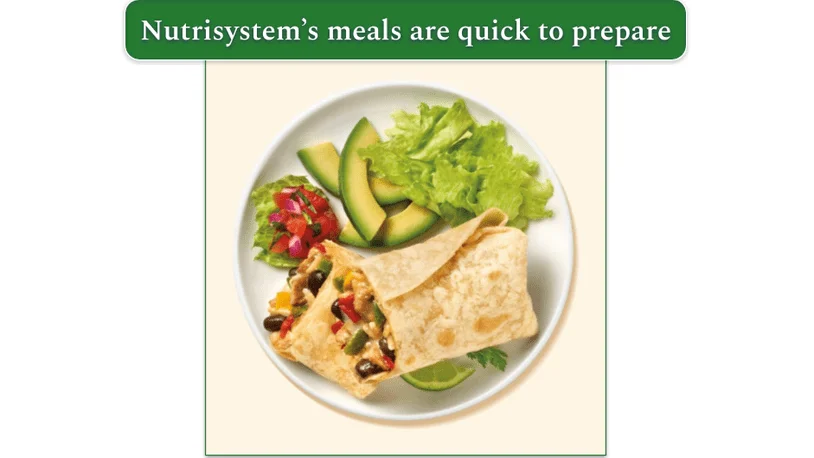 Image of Nutrisystem's Beef, Bean & Cheese Burrito