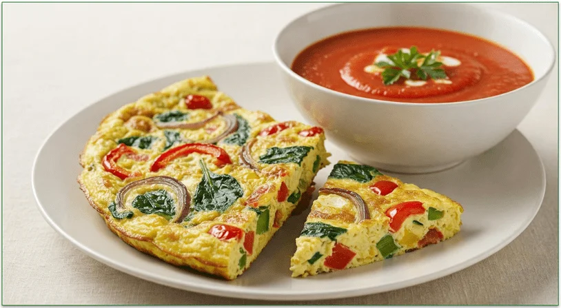 A fritatta on a plate.