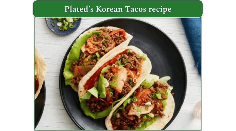Plated's Korean Tacos
