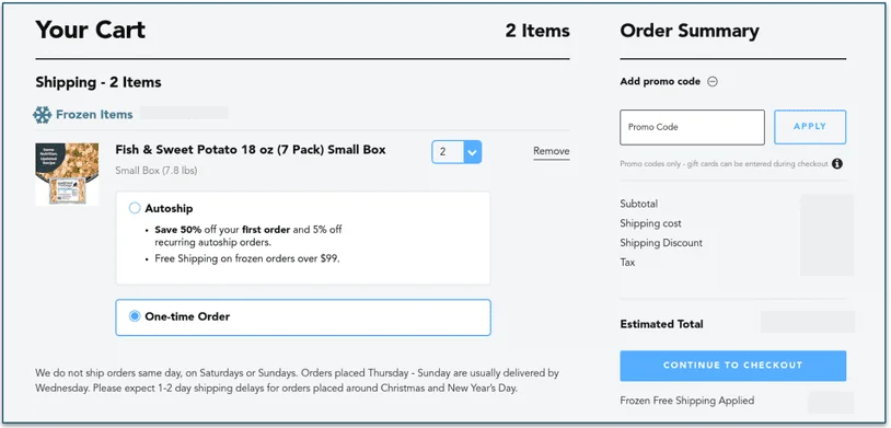 Step 4: Review your order info