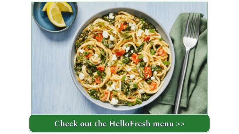 HelloFresh's Greek Diner Spaghetti with Chicken