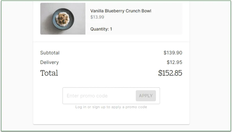 Veestro's promo code field