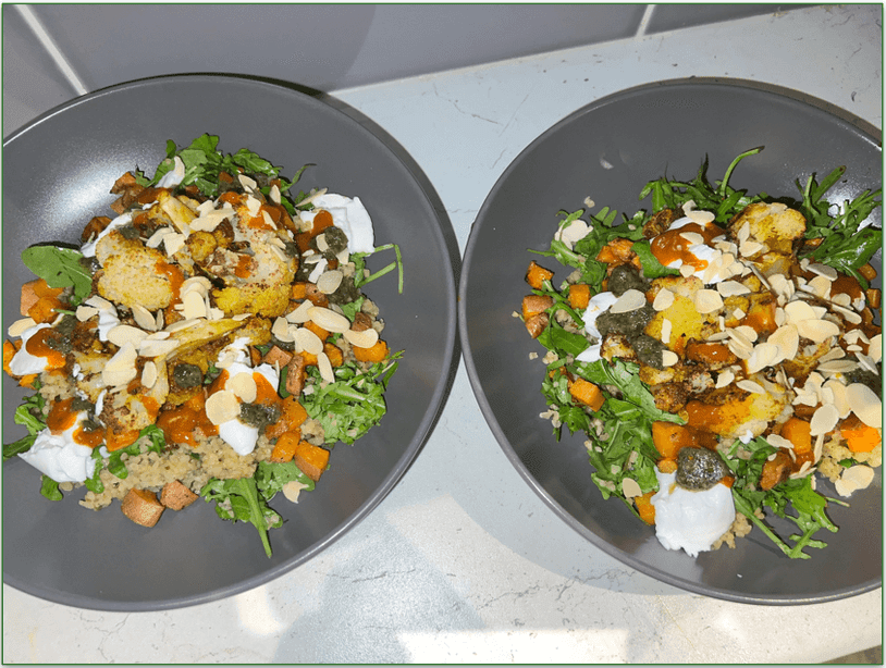 Our reviewer made a Middle-Eastern-inspired salad