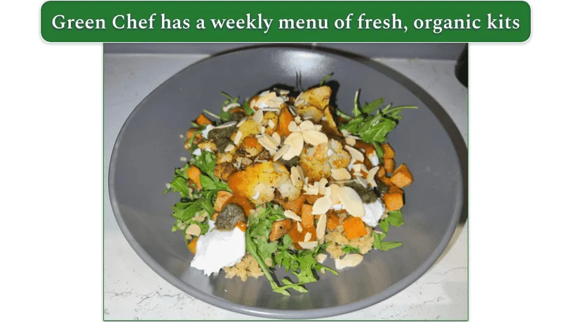 Green Chef’s Harissa and Zhoug Cauliflower