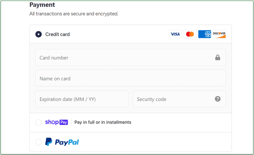 Javvy Coffee's payment options