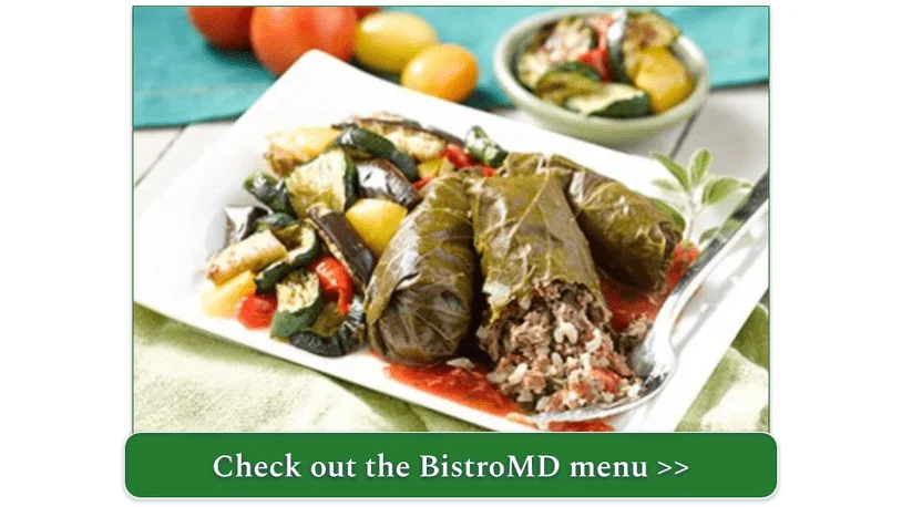 BistroMD's Stuffed Grape Leaves with Tomato Sauce