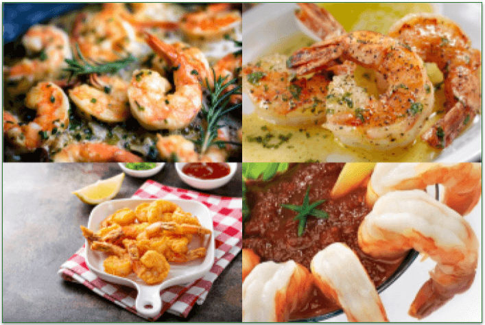 Collage of seafood products from Chicago Steak Company