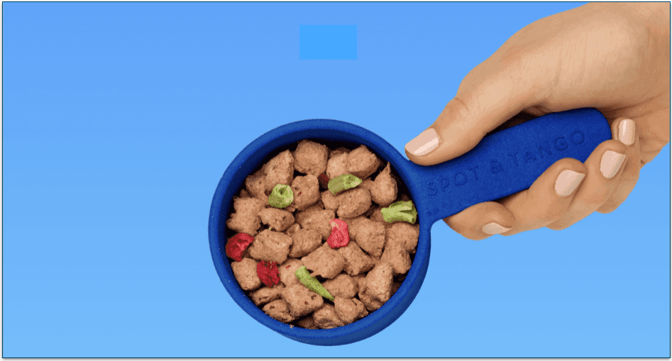 Spot & Tango's custom serving utensil for its UnKibble line.