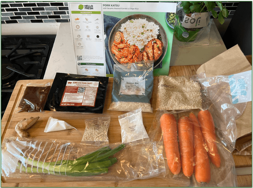 Image of HelloFresh's Pork Katsu recipe and its ingredients