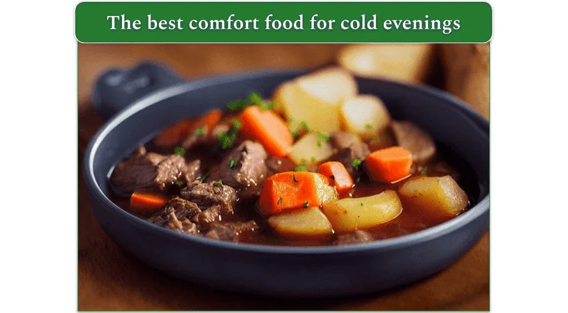 Braised and Tender Pork Shoulder in a pan, while cooking