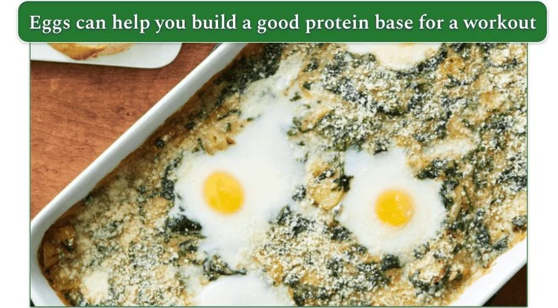 Blue Apron's Creamy Spinach & Potato Baked Eggs