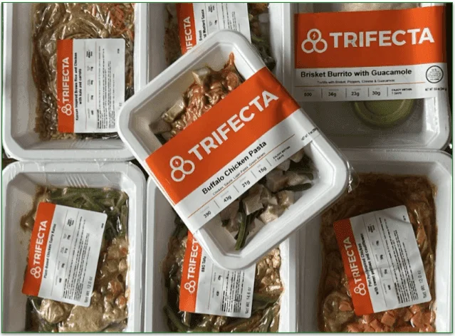 Photo of 7 Trifecta meals in vacuum sealed trays