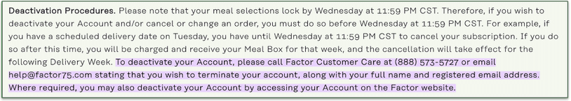 Cancellation information from Factor.