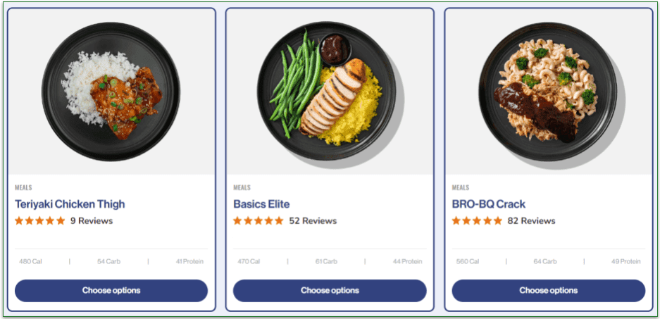 A few 5-star meals on Eat Clean Bro's menu