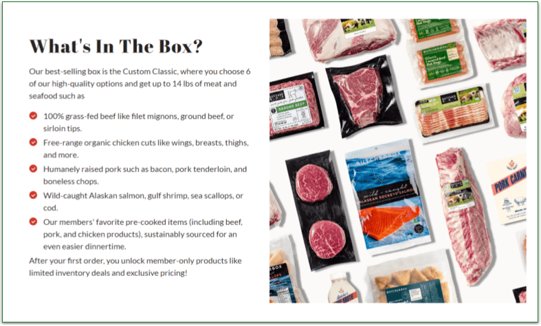 Image and text describing the Custom Classic box