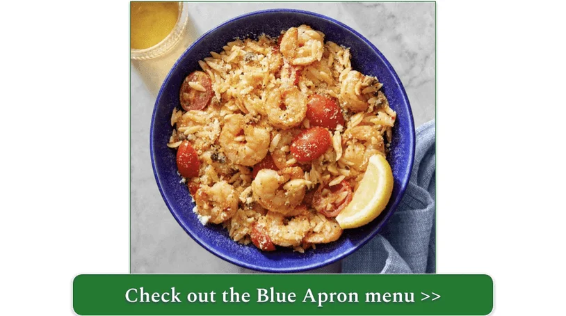 Blue Apron's "Family-Friendly" Calabrian Shrimp & Orzo with Tomatoes & Parmesan