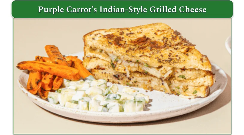 Indian-Style Grilled Cheese by Purple Carrot