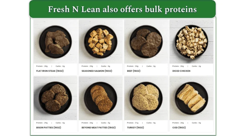 Fresh N Lean's bulk protein options