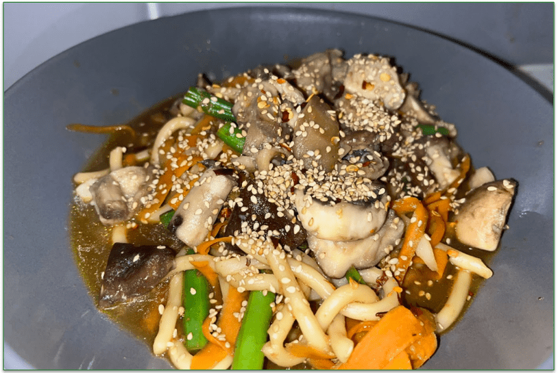 Photo of Green Chef's Miso Mushroom & Udon Noodle Soup recipe served in a bowl