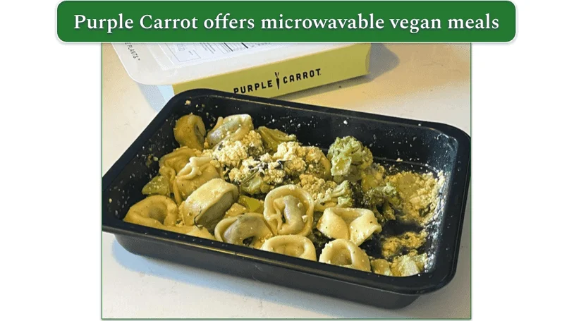 Microwavable Portobello Tortellini by Purple Carrot