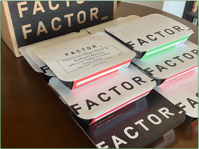 Unpacked Factor meals