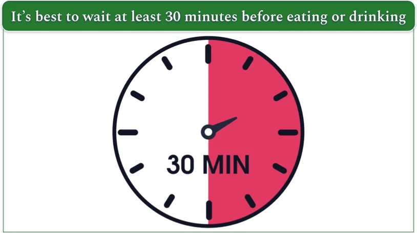 image of a clock with 30 minutes highlighted in pink