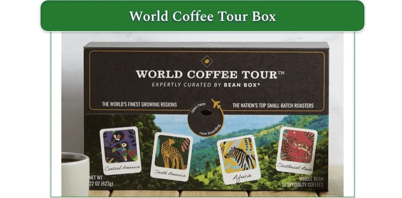 World Coffee Tour box by Bean Box