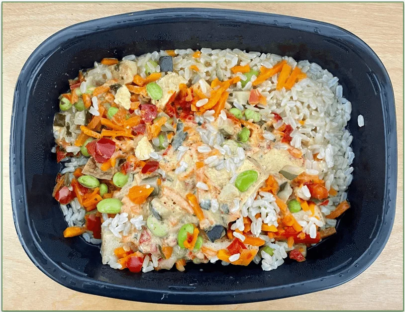 BistroMD’s Vegetable Red Curry with Tofu in a tray