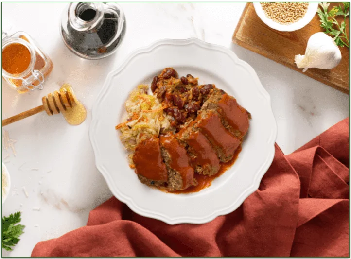 The Southwest Bison Meatloaf with Smoky Tomato Glaze from Balance by Marley Spoon.