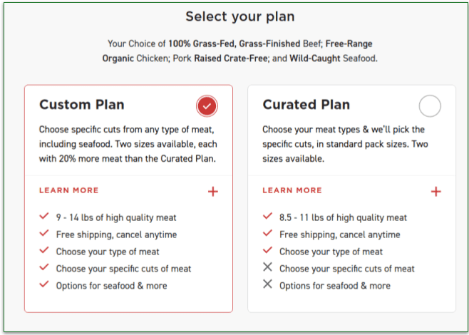 ButcherBox's Meal Plans