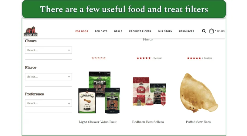 A couple of Redbarn's treats