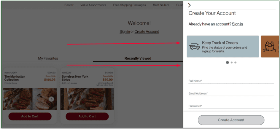 The next step is to create your account