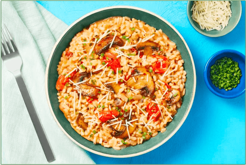 HelloFresh's Chicken, Mushroom, & Chive Risotto with Garlic Herb Butter