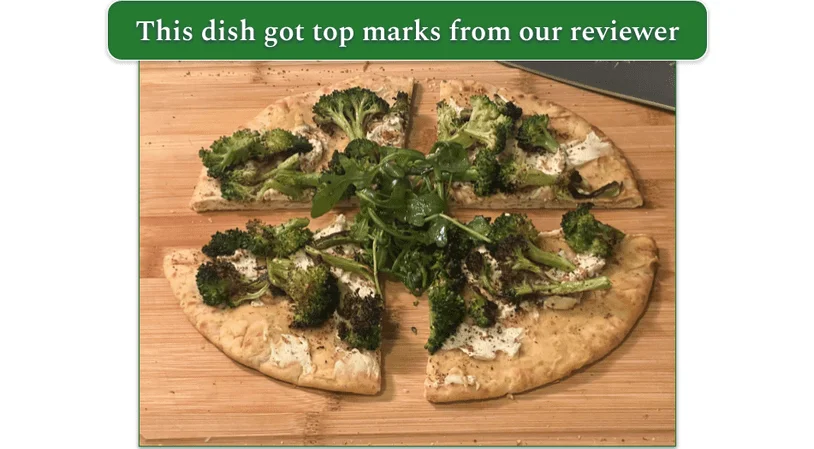 Roasted Broccoli flatbread made by our reviewer