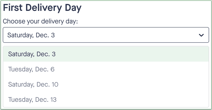 hungryroot delivery days, sacramento, ca