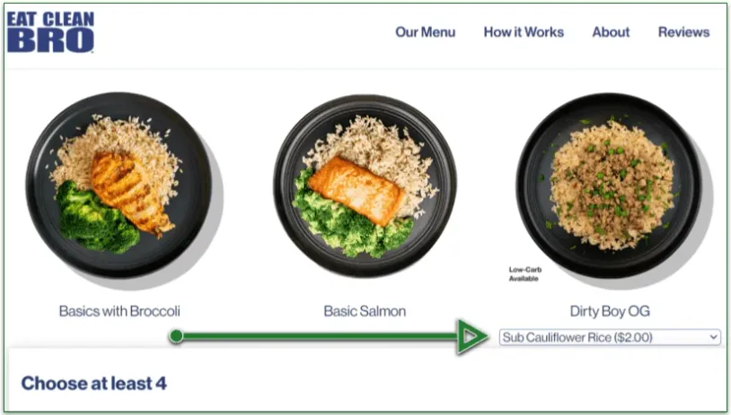 Eat Clean Bro's menu for members